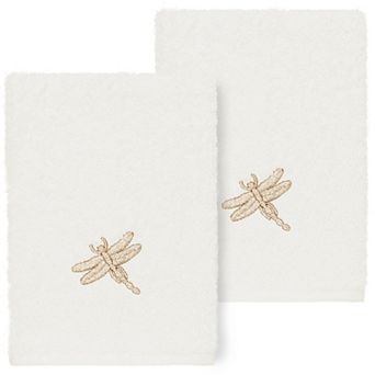 Linum Home Textiles Turkish Cotton Braelyn 2 pc Embellished Washcloth Set