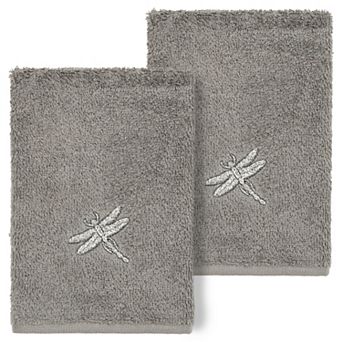 Linum Home Textiles Turkish Cotton Braelyn 2 pc Embellished Washcloth Set