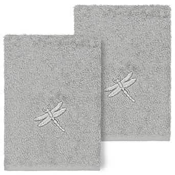 Linum Home Textiles Turkish Cotton Braelyn 2 pc Embellished Washcloth Set