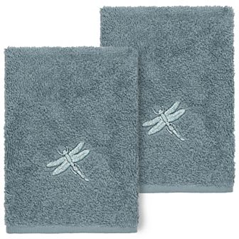 Linum Home Textiles Turkish Cotton Braelyn 2 pc Embellished Washcloth Set