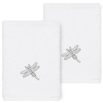 Linum Home Textiles Turkish Cotton Braelyn 2 pc Embellished Washcloth Set