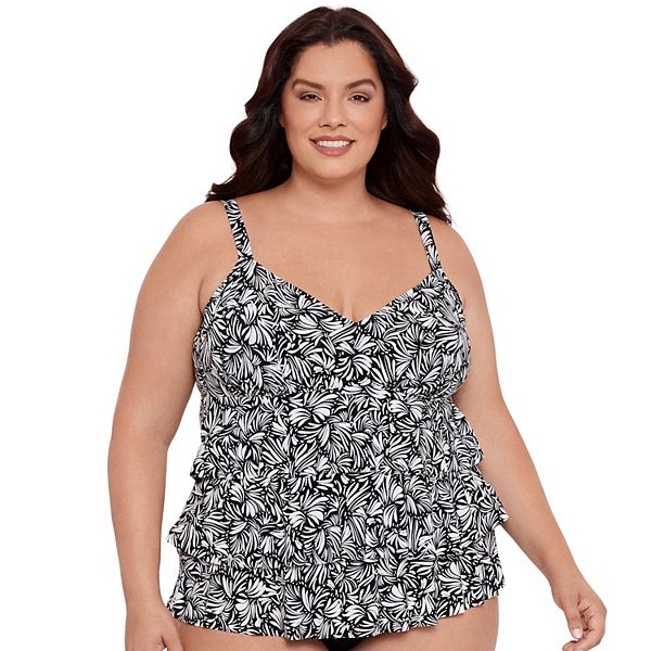 Womens-One-Piece-Swimsuits Plus-Size Tummy-Control Bathing-Suits - with  Adjustable Shoulder Straps Swimwears Soft UPF50+
