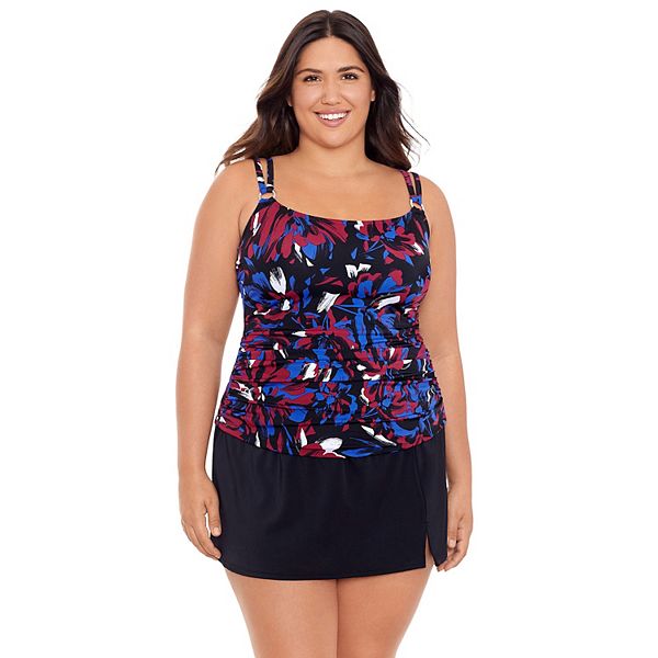 Plus Size Bal Harbour Scoopneck Tankini Top