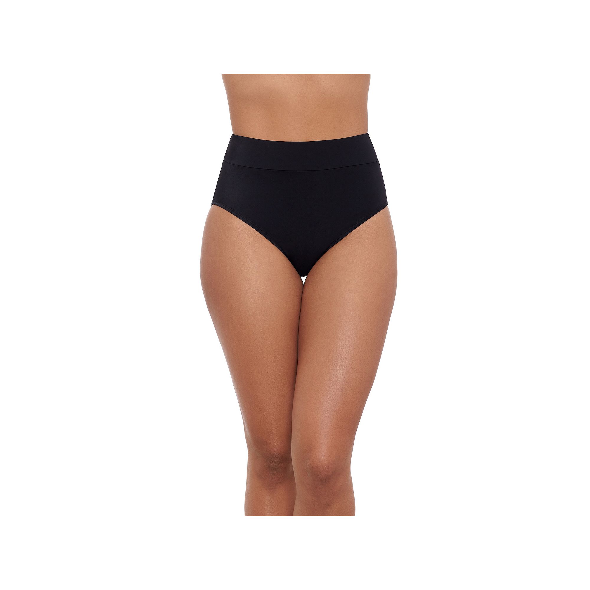 Womens Bal Harbour Tummy Control Swim Brief Bottoms, Size: Small, Black