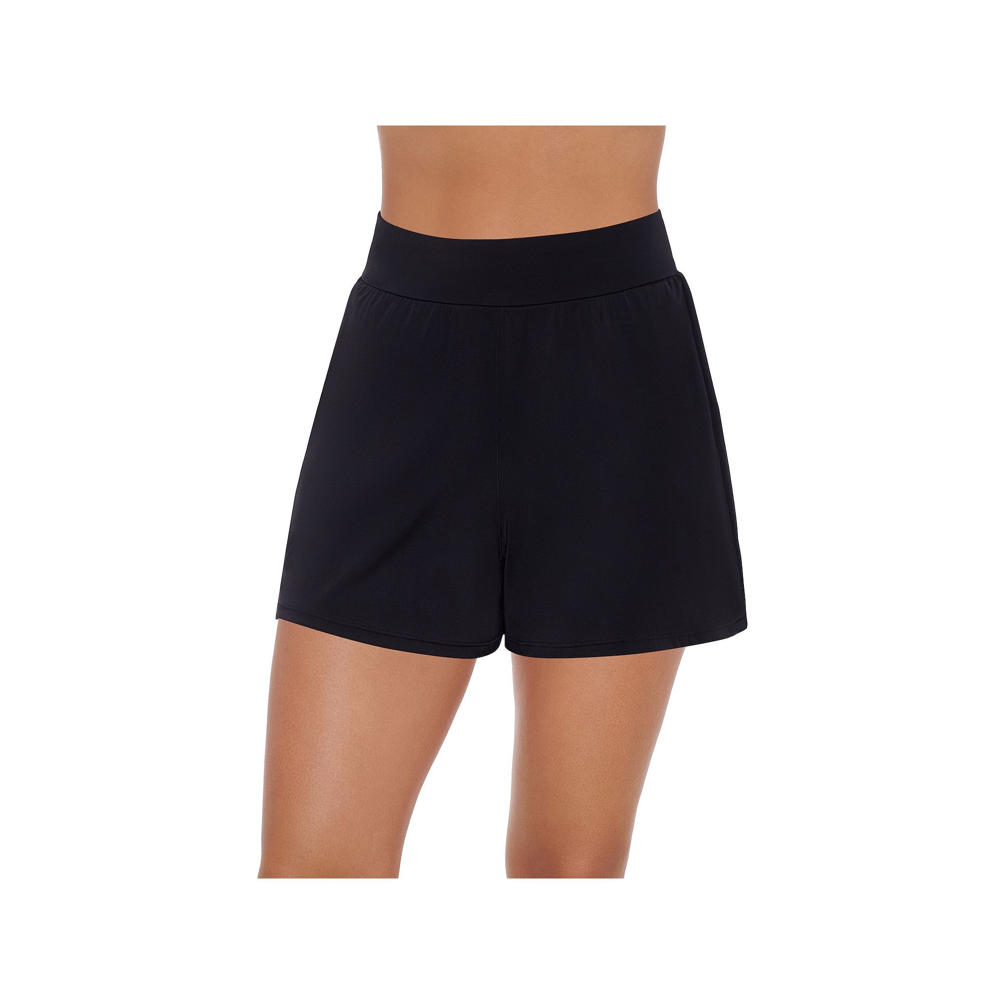 Womens Bal Harbour Tummy Control Swim Shorts, Size: Small, Black