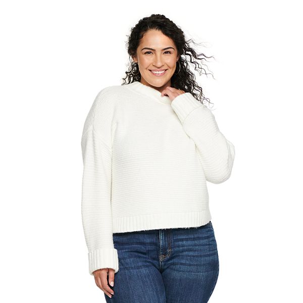 Plus Size Sonoma Goods For Life® x Lauren Lane Mockneck Sweater