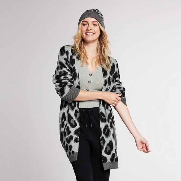 Kohls sale leopard cardigan