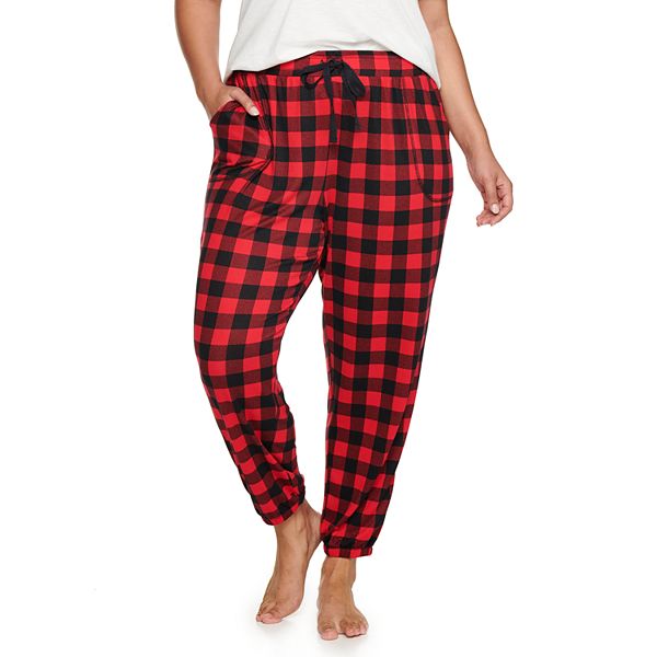 Plus Size Sonoma Goods For Life® Snit Banded Bottom Pajama Pants