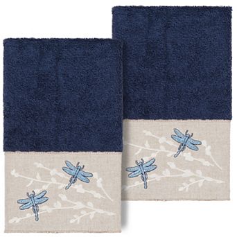 Linum Home Textiles Turkish Cotton Braelyn 2 pc Embellished Hand Towel Set