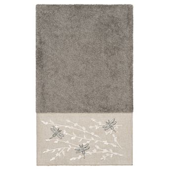 Linum Home Textiles Turkish Cotton Braelyn Embellished Bath Towel