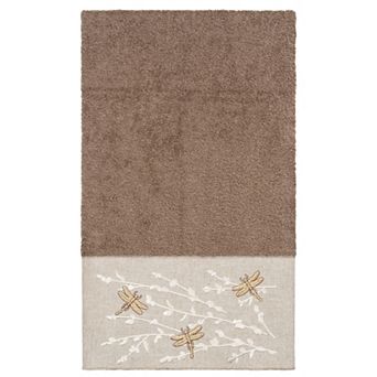 Linum Home Textiles Turkish Cotton Braelyn Embellished Bath Towel