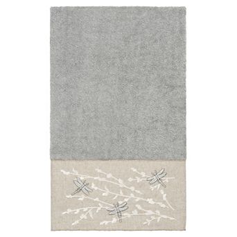 Linum Home Textiles Turkish Cotton Braelyn Embellished Bath Towel