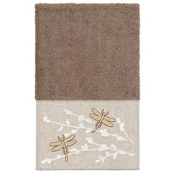 Linum Home Textiles Turkish Cotton Braelyn Embellished Hand Towel