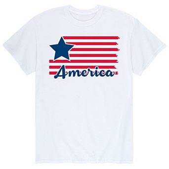 Men's American Flag and Star Tee