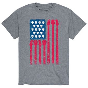 Men's Guitar American Flag Tee