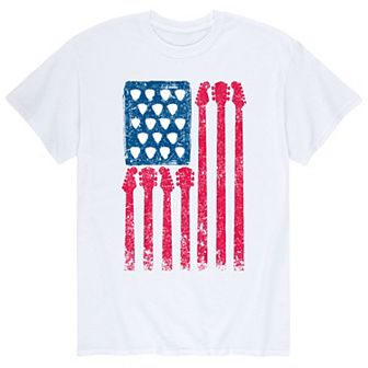 Men's Guitar American Flag Tee