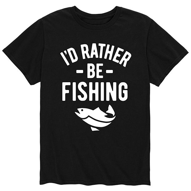 Men's I'd Rather Be Fishing Tee, Size: Small, Black