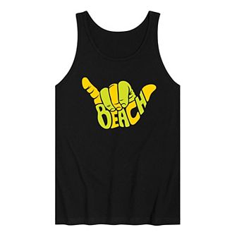Men's Beach Aloha Hand Gesture Tank Top