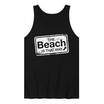 Men's The Beach Is That Way Tank Top