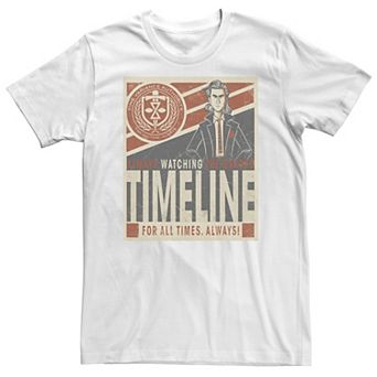 Big & Tall Marvel Loki TVA Always Watching The Sacred Timeline Tee