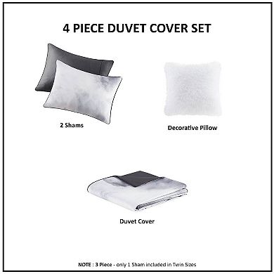 Intelligent Design Karissa Watercolor Tie Dye Antimicrobial Duvet Cover Set with Shams