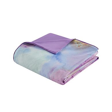 Intelligent Design Karissa Watercolor Tie Dye Antimicrobial Duvet Cover Set with Shams