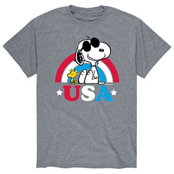 Men's Peanuts USA Rainbow Tee