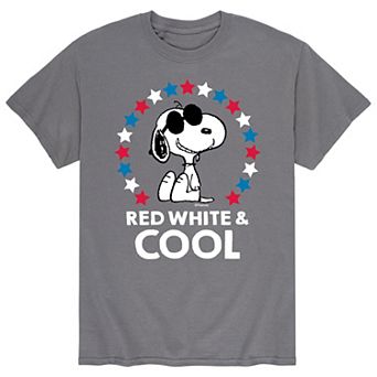 Men's Peanuts Red White And Cool Tee