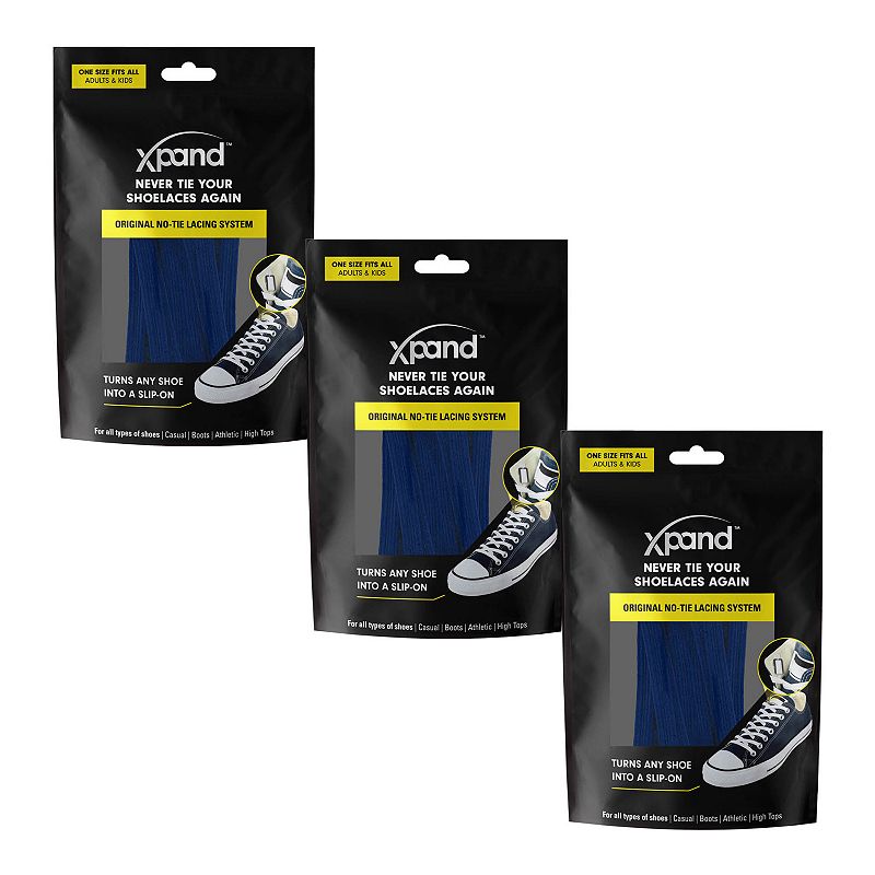 72664853 Xpand 3-Pack No Tie Shoelaces System with Elastic  sku 72664853