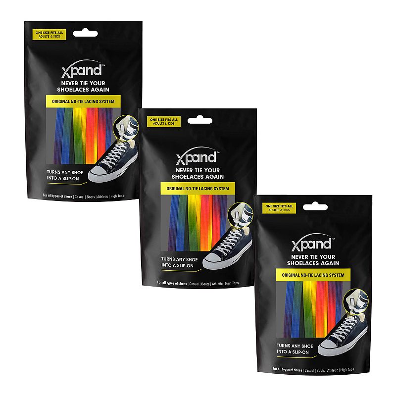 81160551 Xpand 3-Pack No Tie Shoelaces System with Elastic  sku 81160551