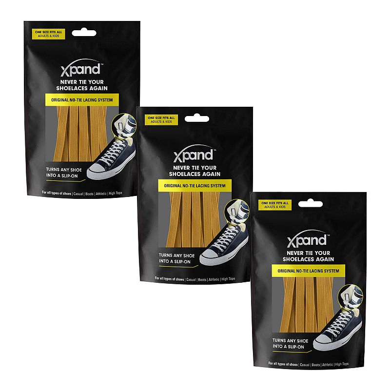 81160552 Xpand 3-Pack No Tie Shoelaces System with Elastic  sku 81160552