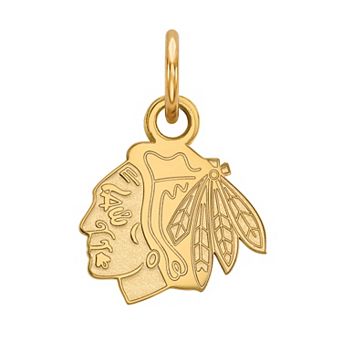 LogoArt Sterling Silver Chicago Blackhawks Mini Logo Pendant