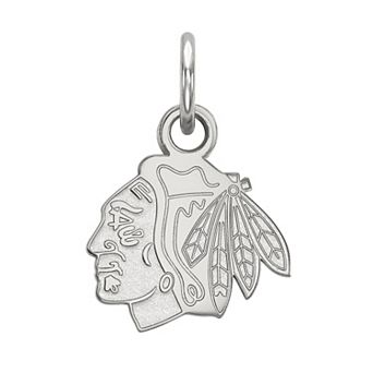 LogoArt Sterling Silver Chicago Blackhawks Mini Logo Pendant