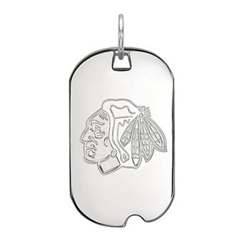 LogoArt 14k Gold Chicago Blackhawks Small Dog Tag Pendant