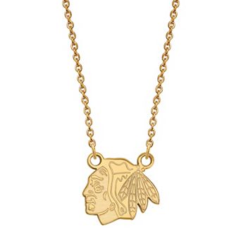 LogoArt 10k Gold Chicago Blackhawks Small Logo Necklace