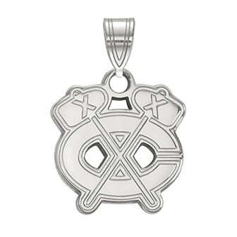 LogoArt 10k Gold Chicago Blackhawks Small Vintage Logo Pendant