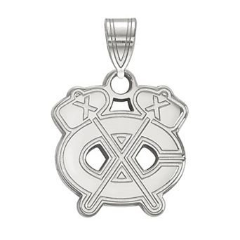 LogoArt Sterling Silver Chicago Blackhawks Vintage Logo Pendant