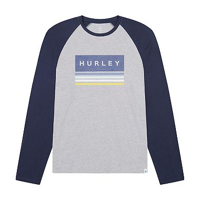 Men's Hurley Vintage Sunset Graphic Logo Raglan Tee