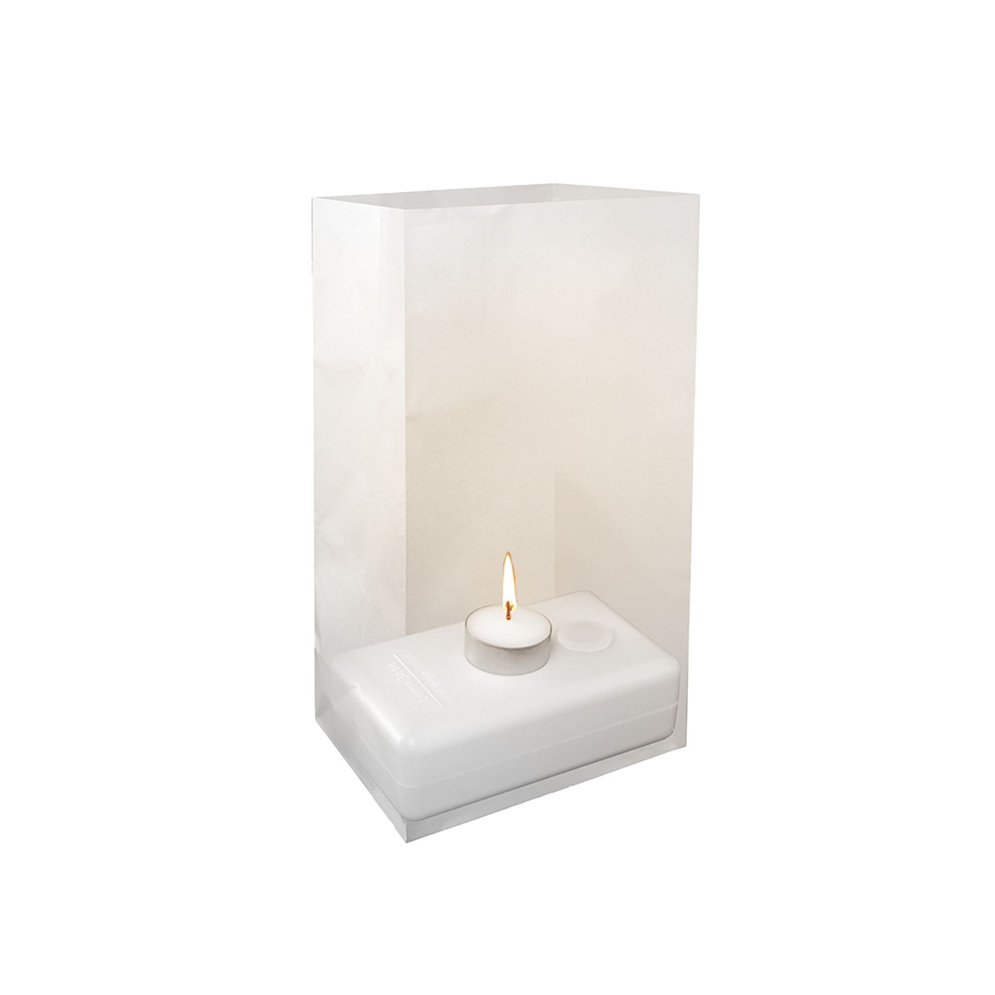 LumaBase Weighted Candleholder For Luminarias - 50 Count, White