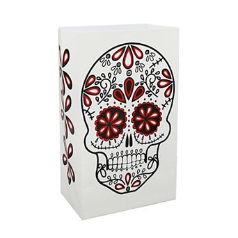 Sugar Skull Plastic Luminaria Bags 12 pc Set