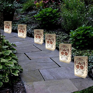 Sugar Skull Plastic Luminaria Bags 12-piece Set