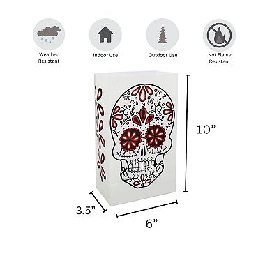 Sugar Skull Plastic Luminaria Bags 12-piece Set