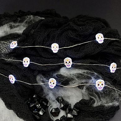 Sugar Skull LED Fairy String Lights 2-piece Set