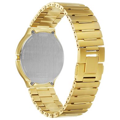 Citizen Eco-Drive Men's Stiletto Gold-tone Stainless Steel Bracelet Watch - AR3112-57E
