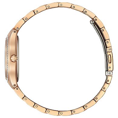 Citizen Eco-Drive Women's Silhouette Crystal Rose Gold-Tone Stainless Steel Bracelet Watch - FE1233-52A