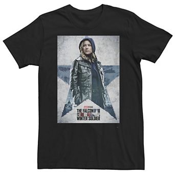 Big & Tall Marvel Falcon Winter Soldier Sharon Carter Character Poster Tee