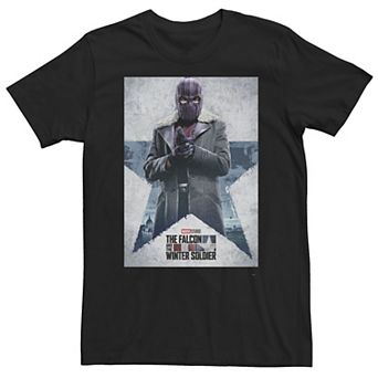 Big & Tall Marvel Falcon Winter Soldier Baron Zemo Character Poster Tee