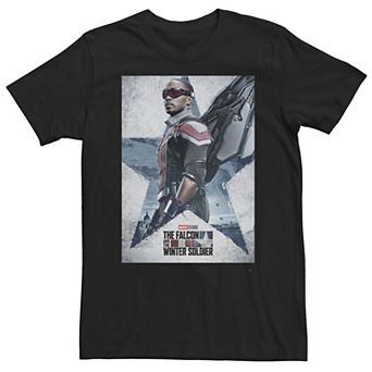 Big & Tall Marvel Falcon & The Winter Soldier Falcon Character Poster Tee