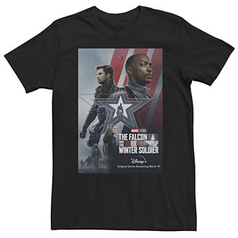 Big & Tall Marvel Falcon And The Winter Soldier Group Character Poster Tee