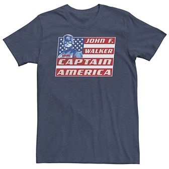 Big & Tall Marvel Falcon And The Winter Soldier Captain America John F. Walker Tee